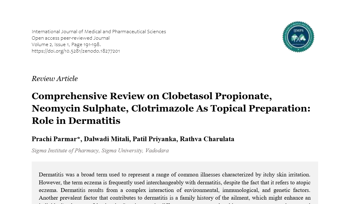 Comprehensive Review on Clobetasol Propionate, Neomycin Sulphate ...